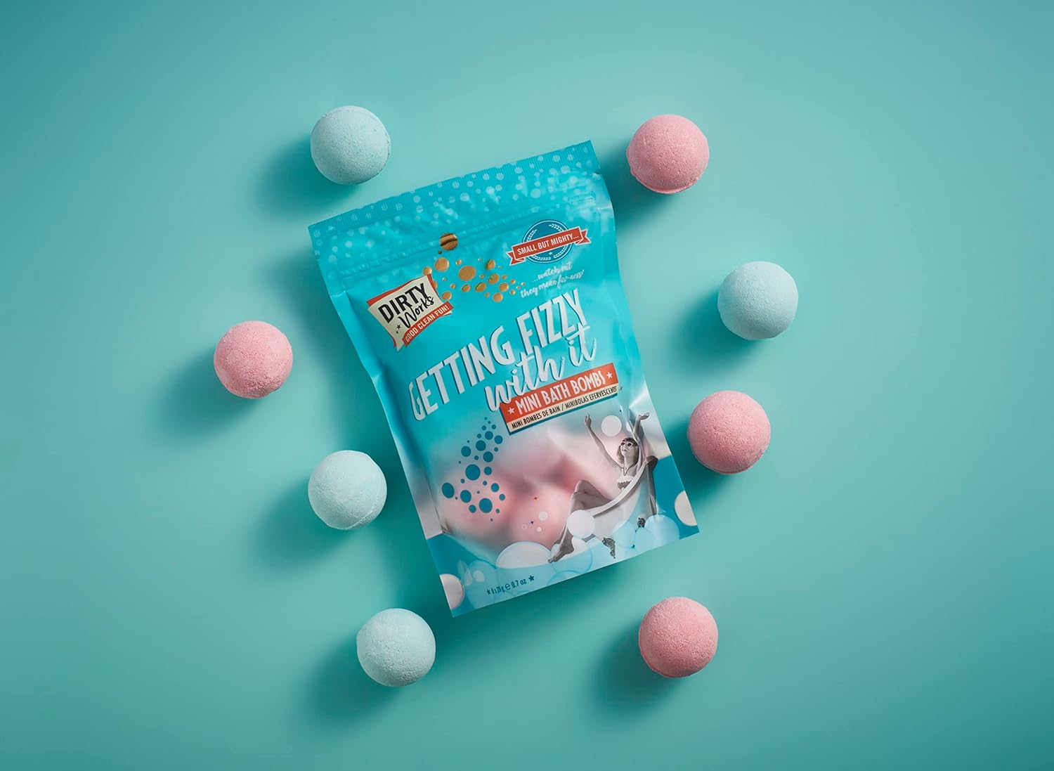 Dirty Works Getting Fizzy With It Mini Bath Bombs, 8 X 20G Vegan Bath Fizzers, 160G : Beauty & Personal Care