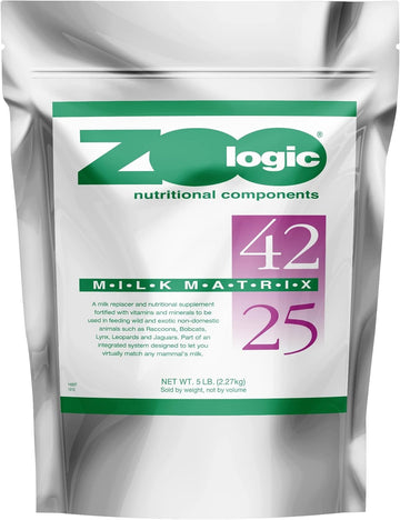 Pet-Ag Zoologic Milk Matrix 42/25 - 5 Lb - Milk Protein Powder For Wild & Exotic Non-Domestic Animals