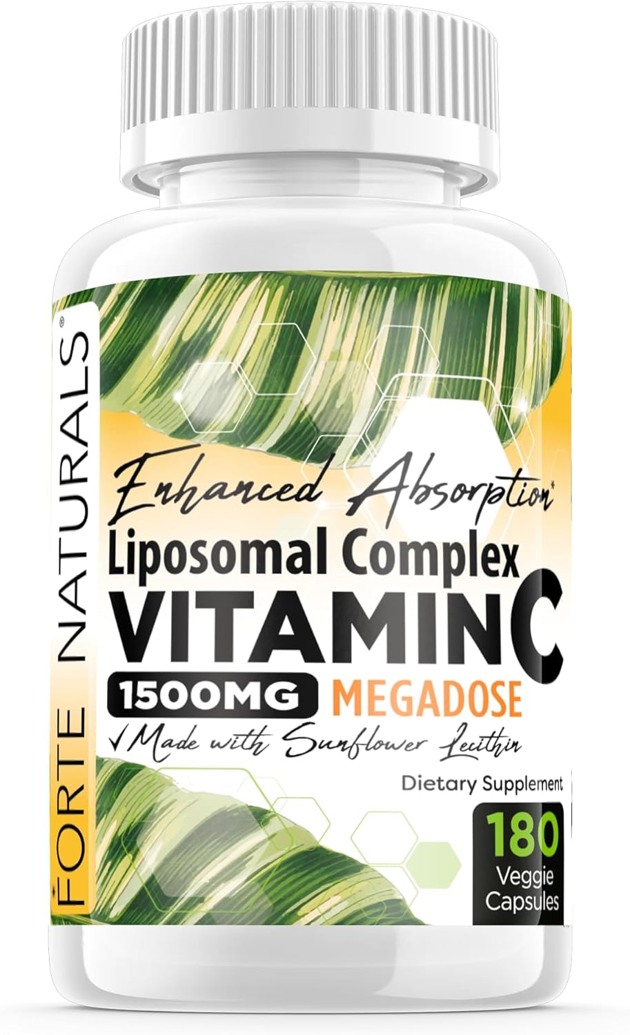 High Dose Vitamin C 1500Mg Liposomal C Complex Supplement With Sunflower Lecithin Capsules Supplements Clogged Milk Sunflower Lecithin 180 Capsules Celebration Vitamins
