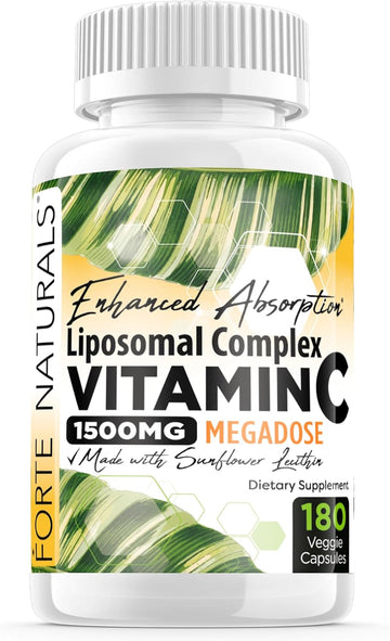 High Dose Vitamin C 1500Mg Liposomal C Complex Supplement With Sunflower Lecithin Capsules Supplements Clogged Milk Sunflower Lecithin 180 Capsules Celebration Vitamins