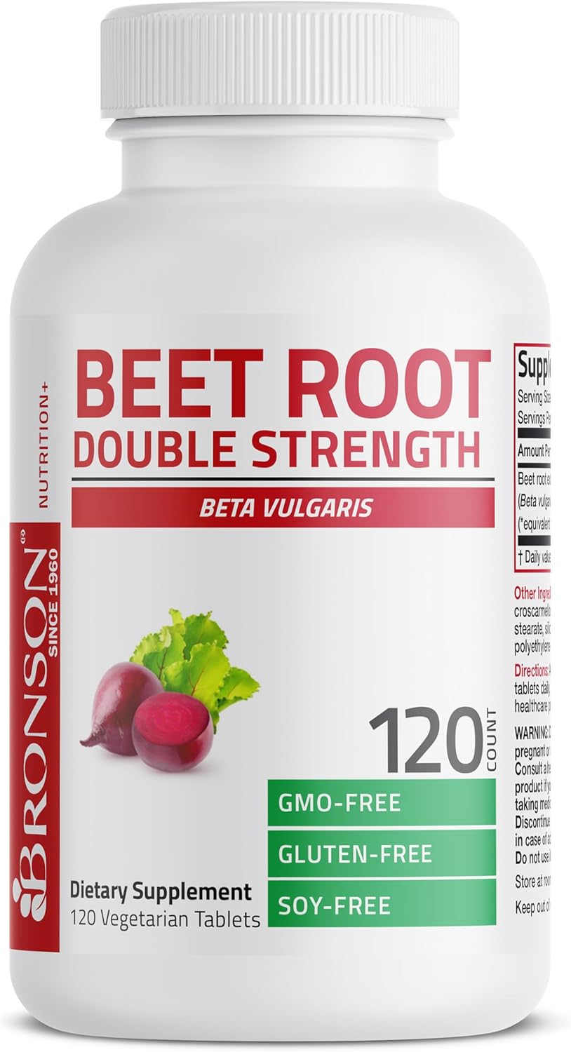Bronson Beet Root Double Strength, Non-Gmo, 120 Vegetarian Tablets