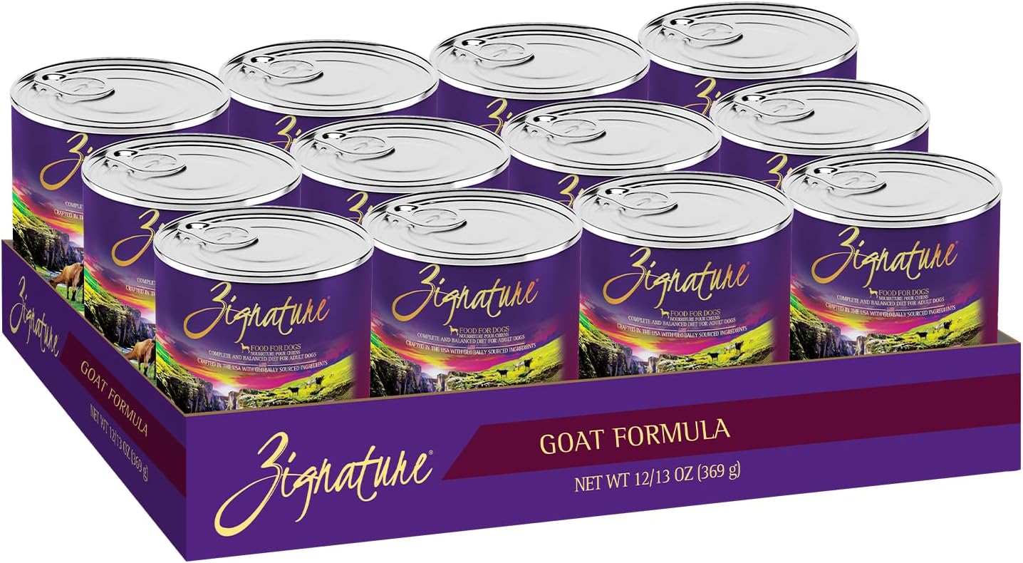 Zignature Goat Limited Ingredient Formula Wet Dog Food 13Oz, Case Of 12