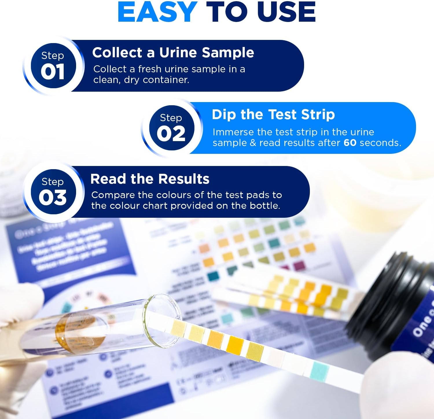 100 x 10-in-1 Parameter Urine Test Strips | Glucose, Ketone, Bilirubin, Nitrite, Urobilinogen, Protein, pH, Blood, Specific Gravity and Leukocytes Dipstick Tests : Amazon.co.uk: Health & Personal Care