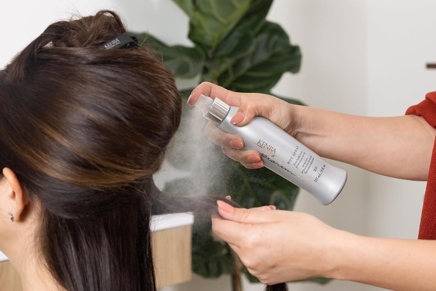 Kenra Platinum Hot Spray 20 | Heat Protection Styler | Long-Lasting, Firm Hold | Adds Vibrant Shine | Humidity & Thermal Protection | Clean Release From Heated Tools | All Hair Types | 8 fl. Oz : Beauty & Personal Care