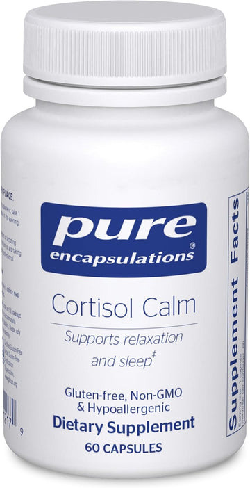 Pure Encapsulations Cortisol Calm - Supports Cortisol Health & Relaxation - Contains Ashwagandha & L-Theanine - Restful Sleep - 60 Capsules