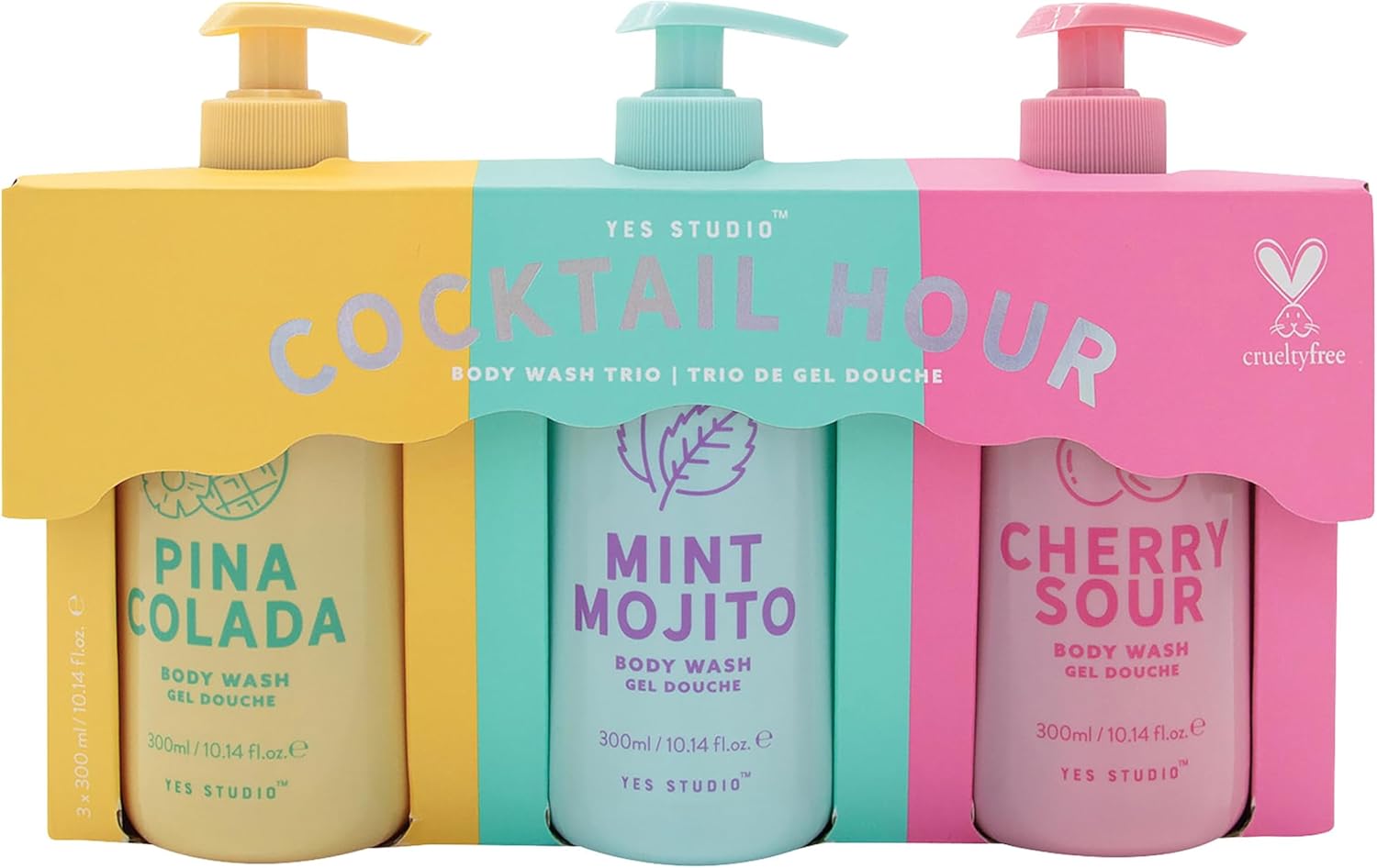 Cocktail Hour Body Wash Gift Set Of 3 X 300Ml/1.7Floz