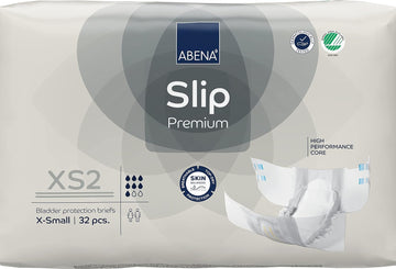 ABENA Slip Premium All-In-One Incontinence Pads For Men & Women, Eco-Labelled Womens, Mens - XS 2, 60-85cm Waist, 1400ml Absorbency, 32PK, White, XS (32 pcs, Pack of 1)