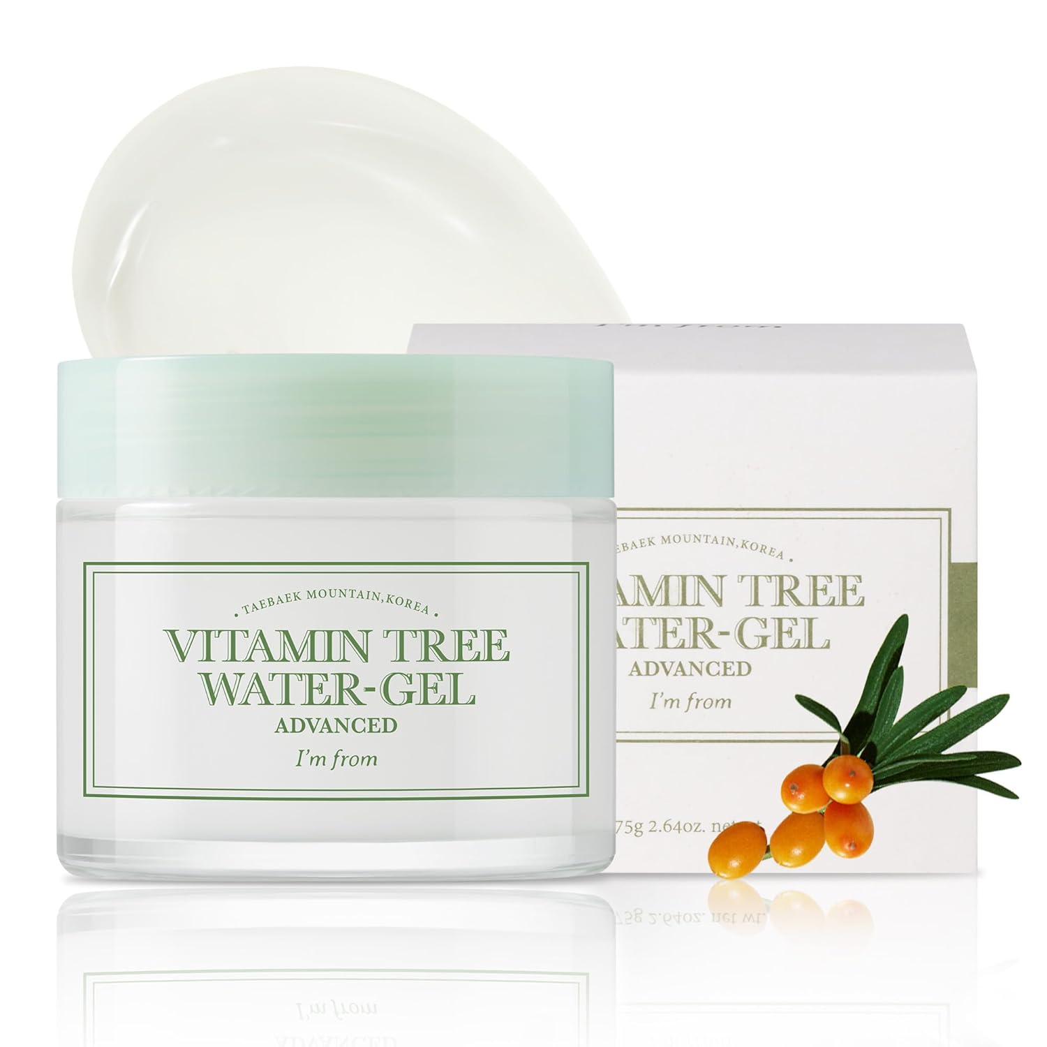 I'M From Vitamin Tree Water Gel, 75G, Korean Moisturizer, Niacinamide, Panthenol, Vitamin C, Hydrating, Soothing