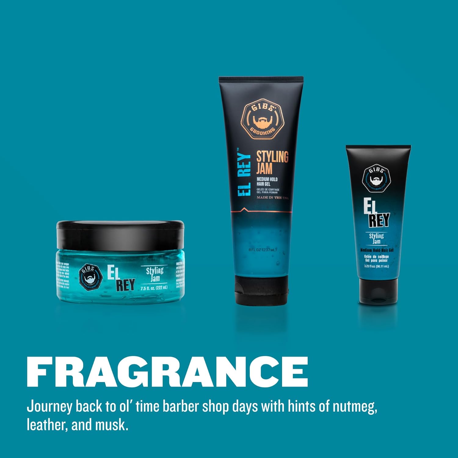Gibs Grooming El Rey Styling Jam For Men, Blue, 7.5 Fl Oz : Beauty & Personal Care