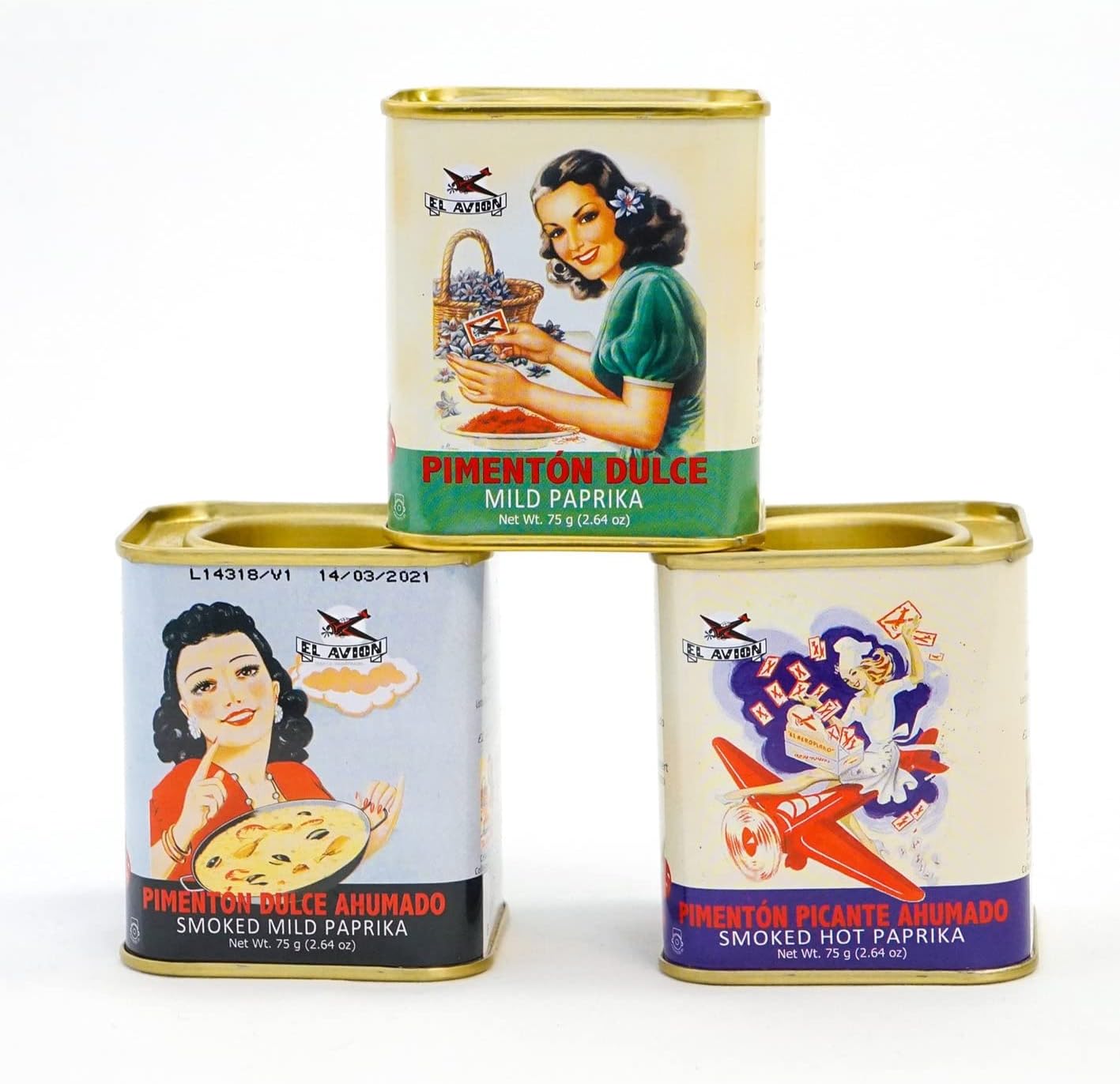 El Avion Vintage Smoked Hot Paprika In Retro Tin (75G)