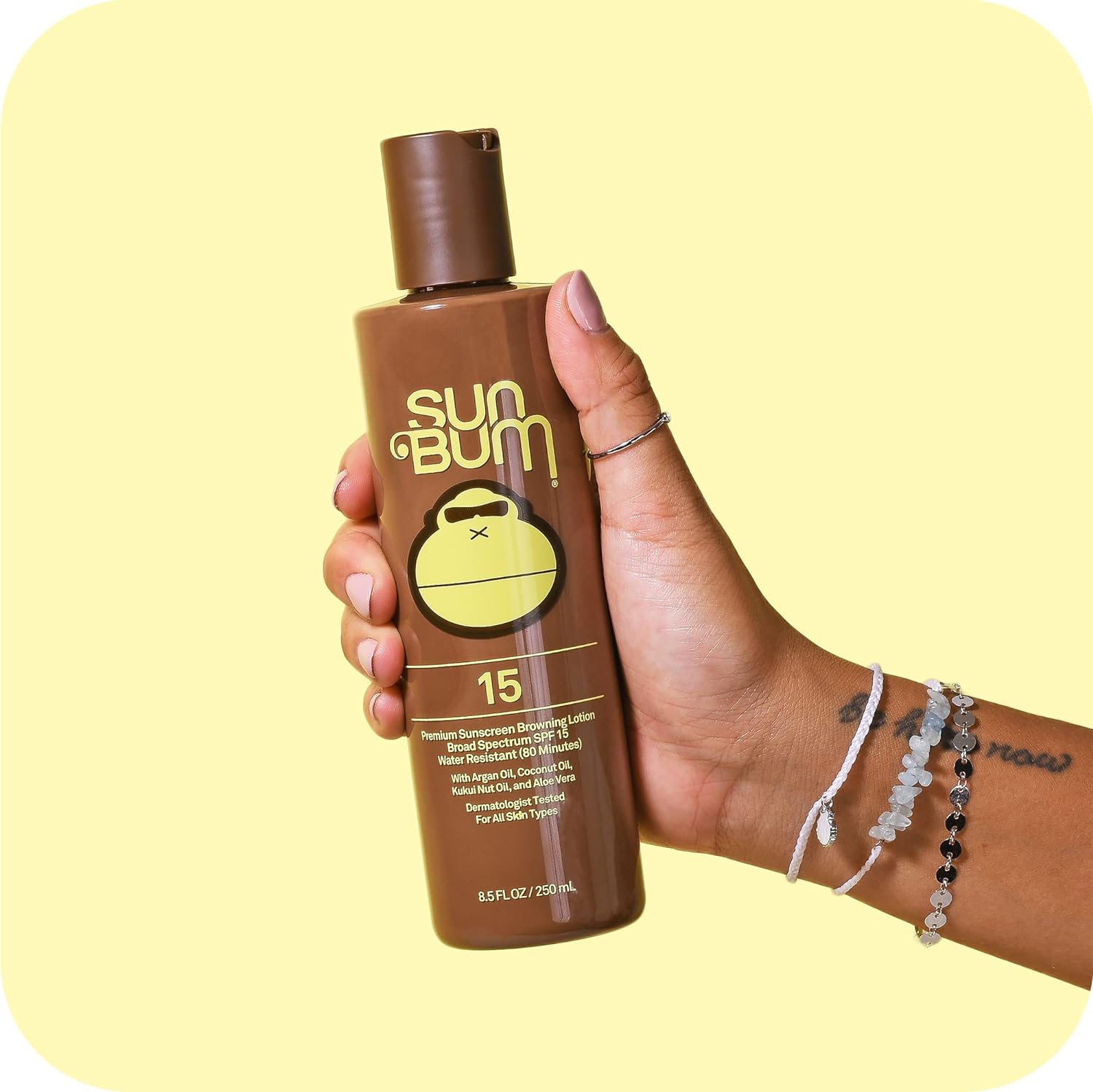 Sun Bum SPF 15 Browning Lotion | Vegan and Hawaii 104 Reef Act Compliant (Octinoxate & Oxybenzone Free) Broad Spectrum Moisturizing UVA/UVB Sunscreen Tanning Lotion with Vitamin E | 8.5 oz : Beauty & Personal Care