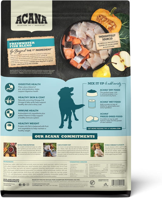 ACANA Grain Free Dry Dog Food, Freshwater Fish Dog Food Recipe, 4.5 Pound (Pack of 1)
