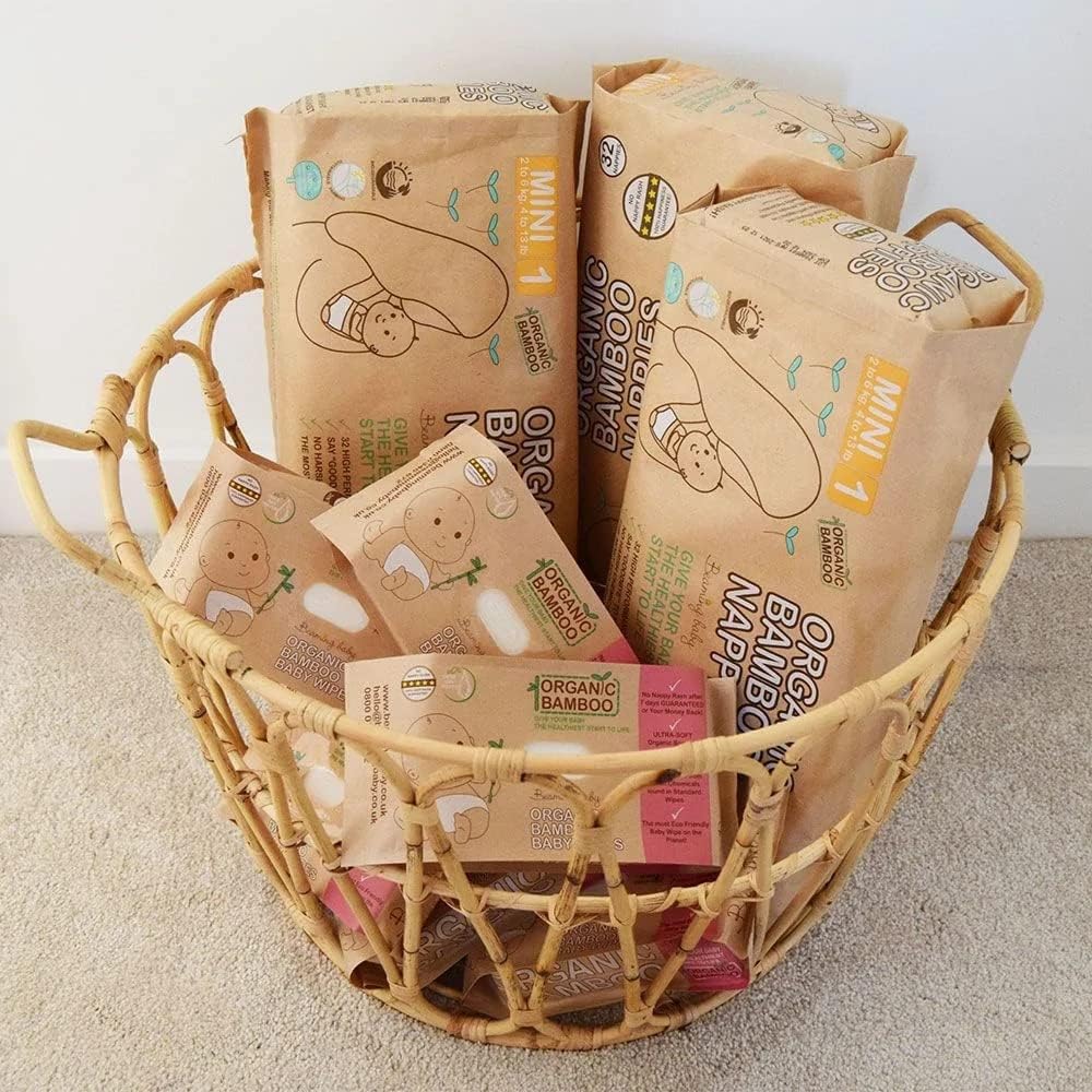 Beaming Baby Organic Bamboo, Biodegradable Baby Wipes - 240 Wet Wipes (3 Packs x 80) Multipack. Unscented, Plastic Free, Made with Organic Aloe Vera, Ideal for Newborn Sensitive Skin. Paper Packaging : Amazon.co.uk: Baby Products
