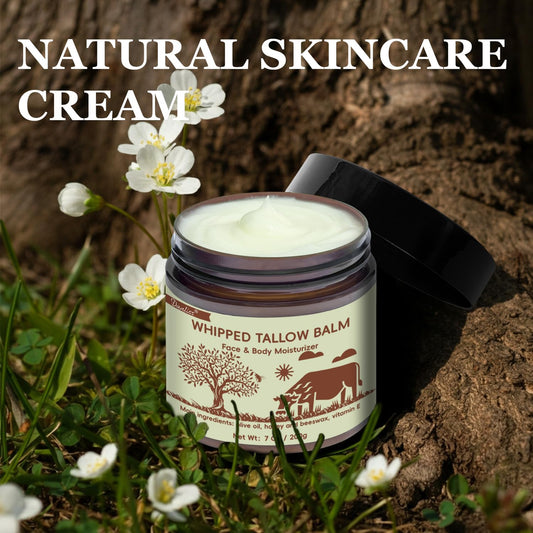 Beef Tallow For Skin Honey Balm 7 Oz Unscented Grass Fed Beef Tallow Face Moisturizer Organic Body Butter With Infused Olive Oil Lotion For Extremely Dry Skin