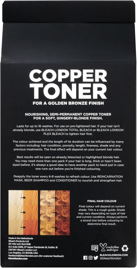 Bleach London Fade To Grey Toner Kit - Ammonia-Free Conditioning Toner For Steely Grey Finish - Ideal For Blonde Hair - With Smooth And Shine Complex (Complete Kit)
