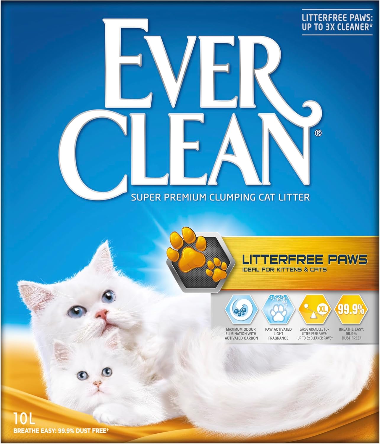 Ever Clean Clumping Cat Litter, Scented Cat Litter, Litterfree Paws, Long-lasting Freshness, Dust-Free Formula, 10 l (Pack of 1)?123462