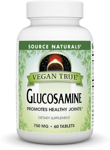 Source Naturals Vegan True Glucosamine, Promotes Healthy Joints*, 750 Mg - 60 Tablets