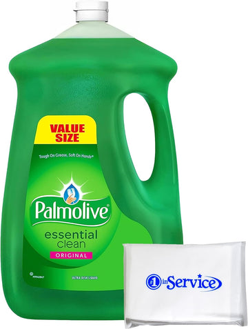 Number 1 In Service Palmolive Dishwashing Liquid Dish Soap, 90 Ounce Palmolive Dish Liquid Soap Original Scent Detergent Bulk Size For Households, Hotel, Restaurants With Nois Tissue Pack