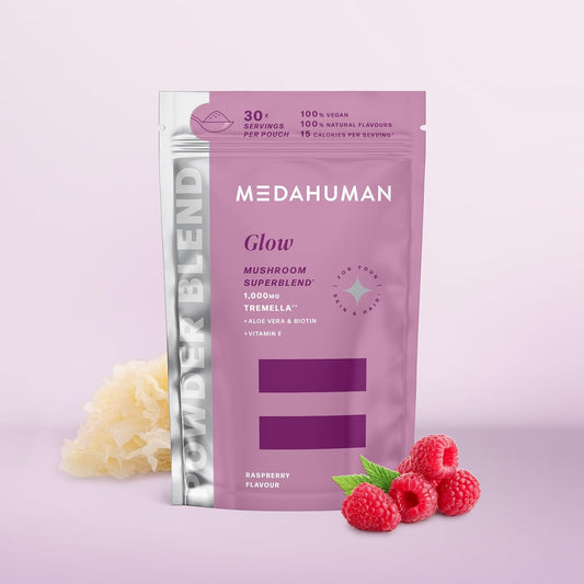 Medahuman® Recover | Lions Mane Powder & Mushroom Powder (30 Servings) | Superblend Lions Mane Supplement With Vitamin B Complex, Zinc, Turmeric & Ginger | Orange Flavour