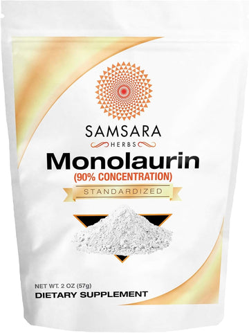 Monolaurin Extract Powder (2Oz/57G) Immune Support - Coconut Extract Powder - Equals 95X600Mg Monolaurin Capsules Powder