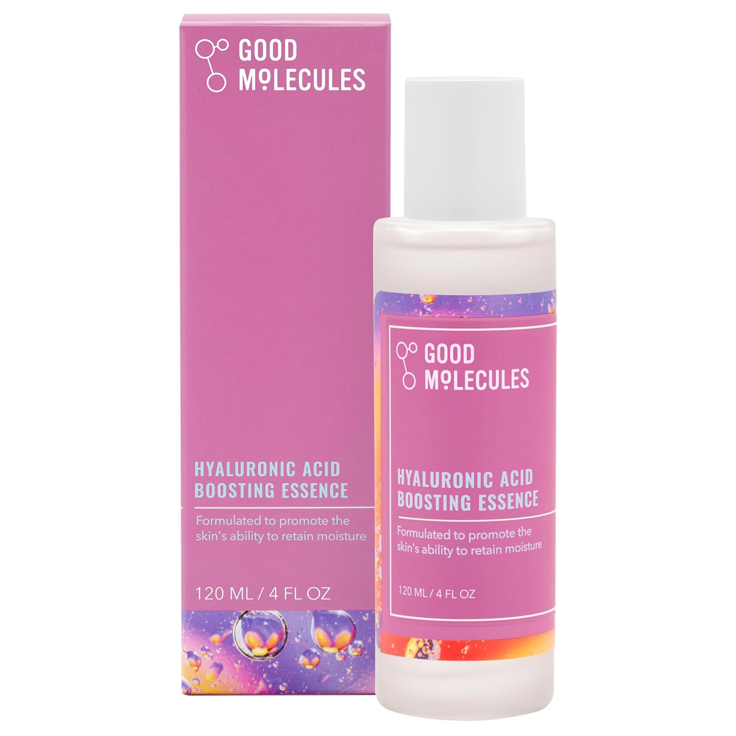 Good Molecules Hyaluronic Acid Boosting Essence 120Ml/4Oz - Facial Moisturizer With Tripeptides To Moisturize, Plump, Firm - Water-Based, Anti-Aging Skincare