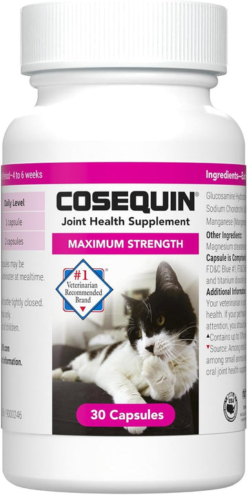 Nutramax Cosequin Joint Health Supplement For Cats - With Glucosamine And Chondroitin, 30 Capsules