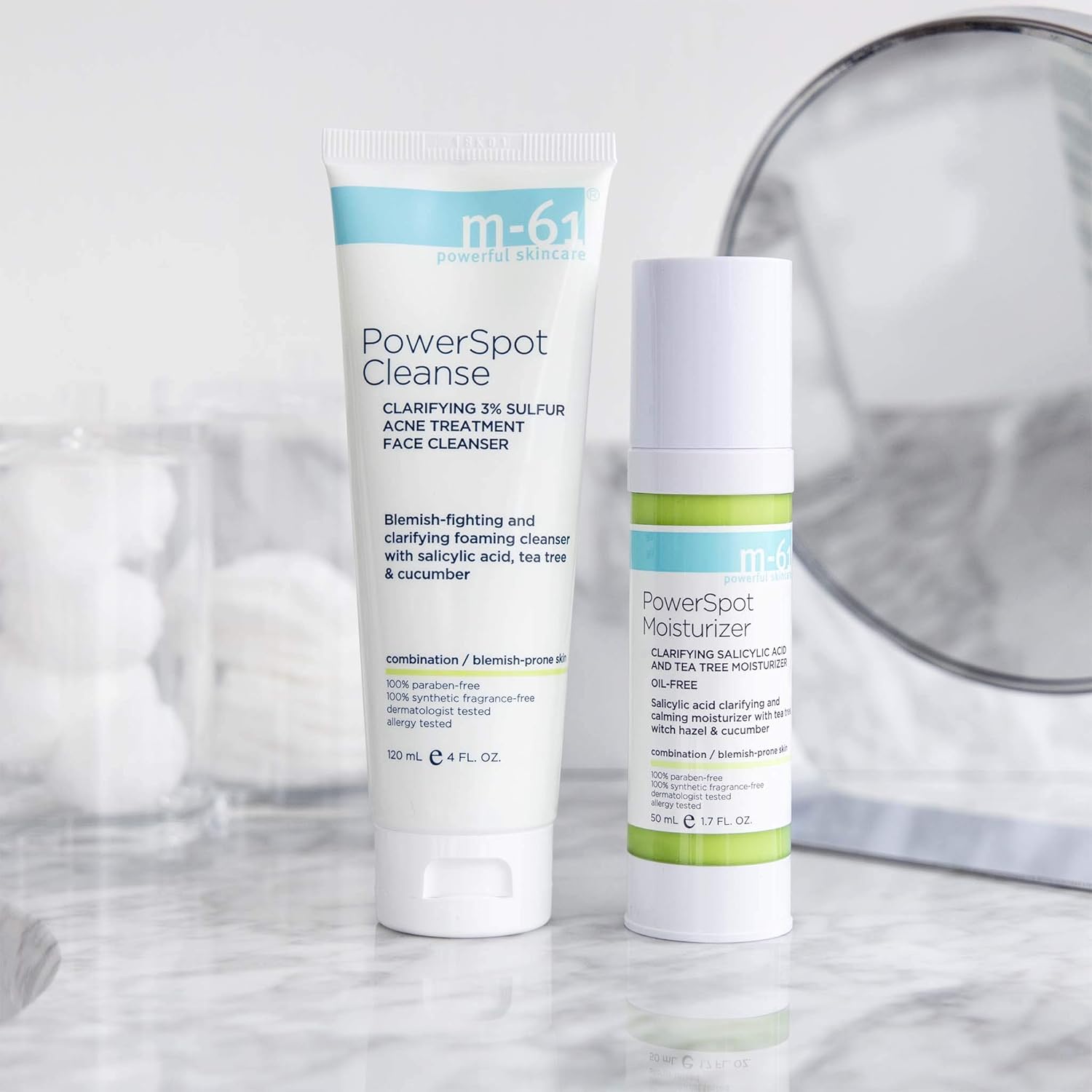 M-61 Powerspot Moisturizer - Clarifying, Hydrating And Soothing Oil-Free Moisturizer With Salicylic, Glycolic, Witch Hazel & Tea Tree : Beauty & Personal Care