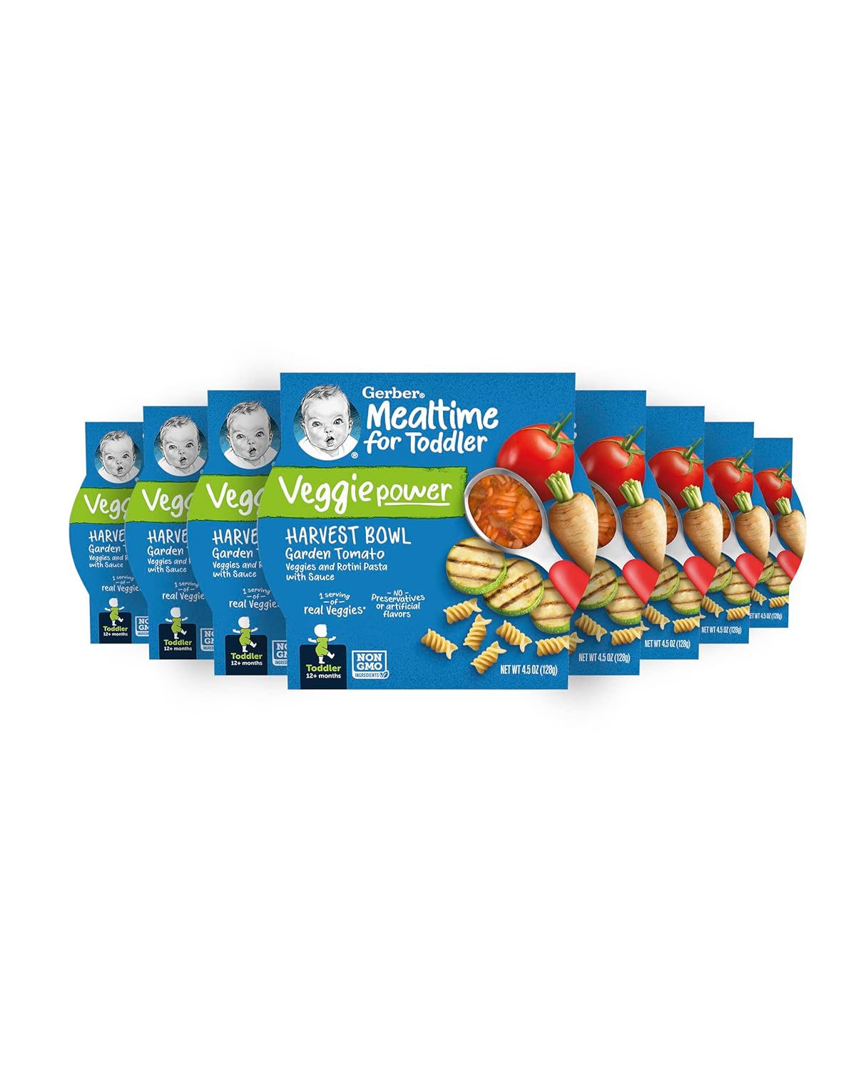 Gerber Mealtime Harvest Bowl, Garden Tomato Pasta & Veggies, 4.5 Ounce (Pack Of 8)