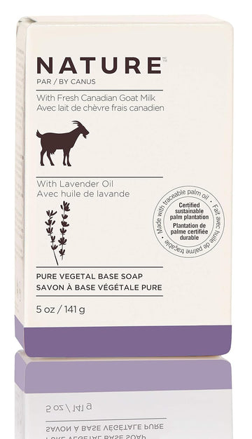 Nature By Canus Bar Soap, Shea Buttr, 5 Oz, With Fresh Canadian Goat Milk, Vitamin A, B3, Potassium, Zinc, And Selenium (89824)