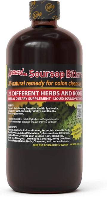 Amenazel Soursop Bitters,Liquid, 16Oz