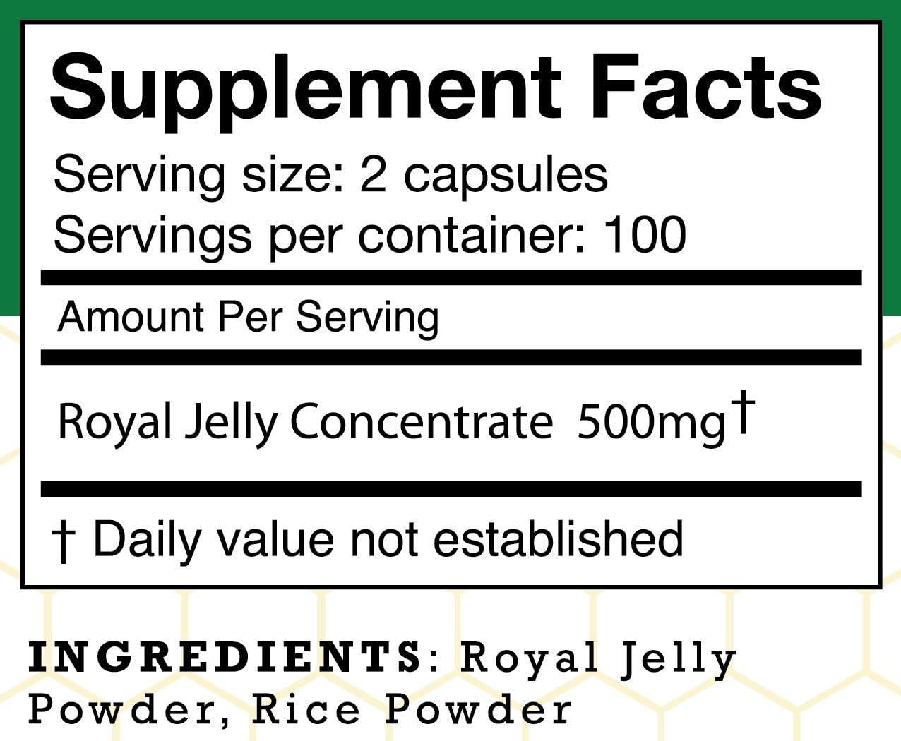 Stakich 500 Mg Capsules (Royal Jelly Capsules 500 Mg (200 Count)) : Health & Household