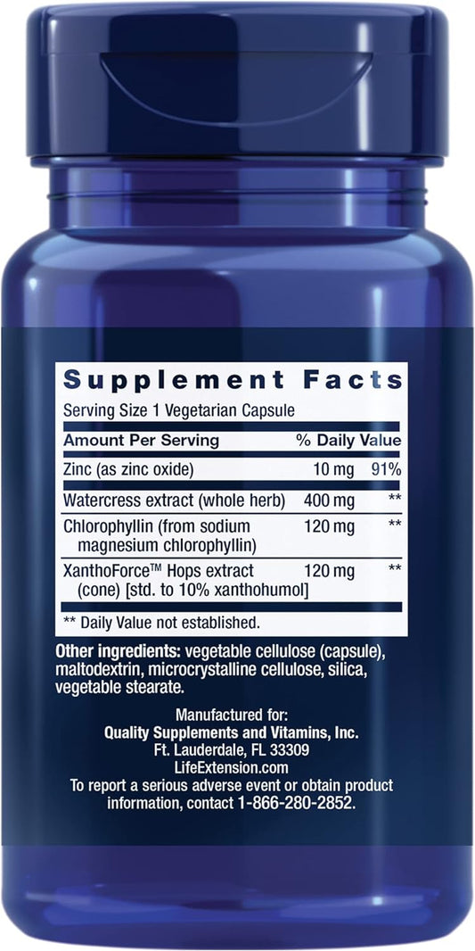 Life Extension Dna Protection Formula - Watercress & Chlorophyllin Extract Supplement For Dna Protection Support, Liver Health And Detox – Gluten-Free, Non-Gmo, Vegetarian – 30 Capsules