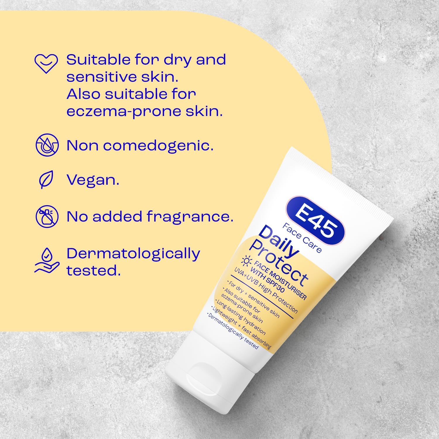 E45 SPF Face Moisturiser - Hydrating Facial Moisturiser SPF 30 Protection Against UVA & UVB Rays - SPF Face Cream for Dry Skin, Sensitive Skin and Eczema Prone Skin - SPF Day Cream 50 ml : Amazon.co.uk: Beauty