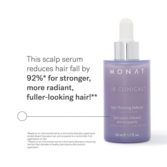 Monat Ir Clinical™ Hair Thinning Defense Scalp Serum – Nourishes Scalp, Reduces Breakage, Boosts Hair Density, And Supports Thicker, Fuller-Looking Hair With A Lightweight, Non-Greasy Formula