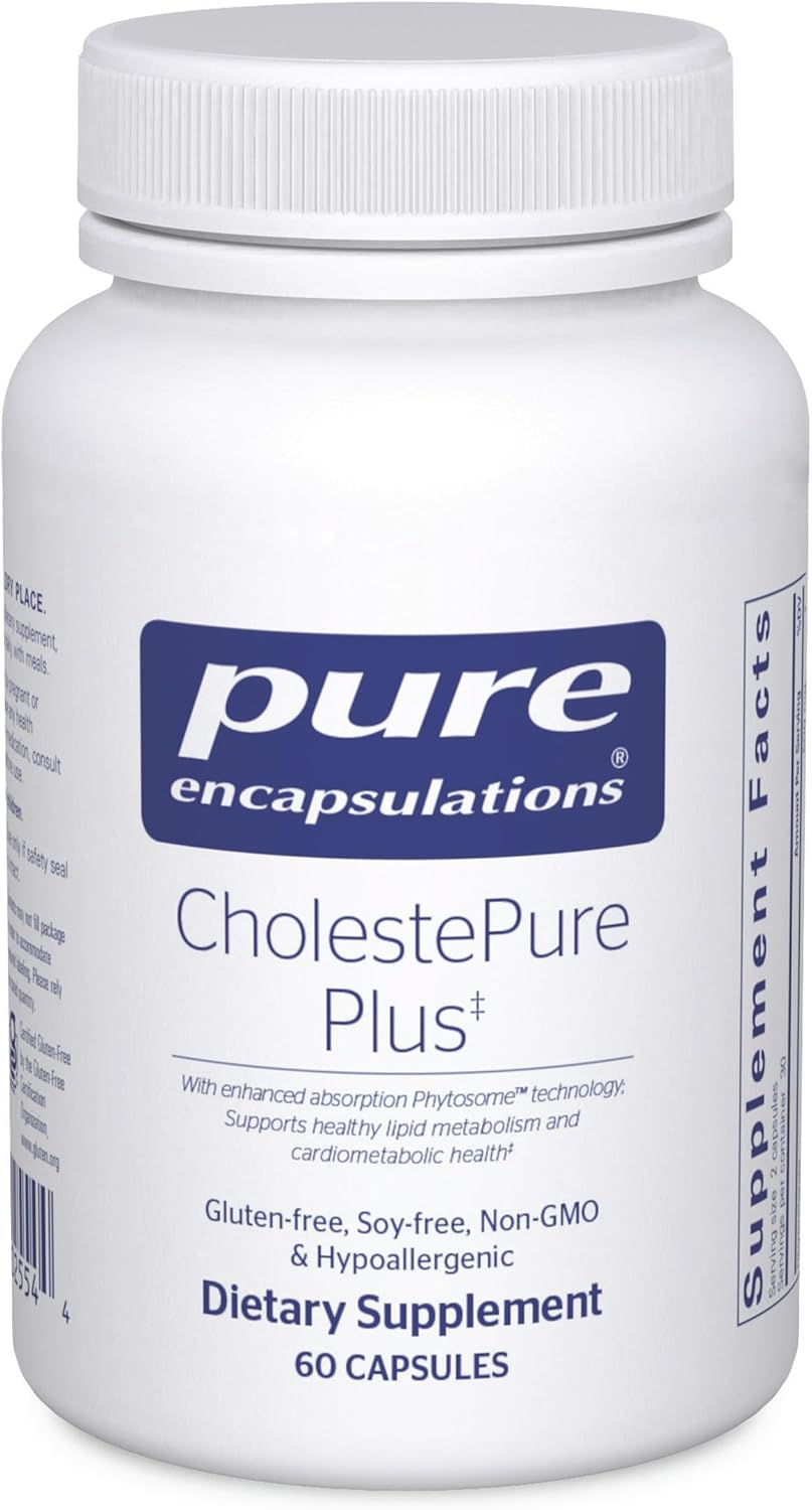 Pure Encapsulations Cholestepure Plus 120'S - Supports Lipid Metabolism & Heart Health* - Berberine Supplement - With Citrus Bergamot - Gluten Free & Non-Gmo - 60 Capsules