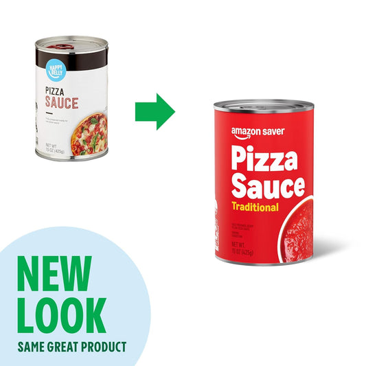 Amazon Saver, Traditional Pizza Sauce, 15 Oz (Previously Happy Belly, Packaging May Vary)