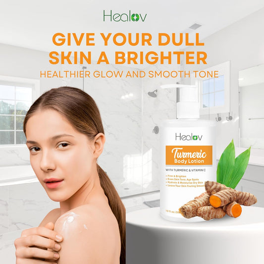 Turmeric Lotion For Dark Spots – Natural Skin Brightening Cream For Face & Body – Turmeric Face Cream To Cleanse Skin, Fight Acne, Even Tone, Clear Scars, Sun Damage, & Hyperpigmentation
