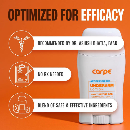 Carpe Underarm Antiperspirant and Deodorant, Clinical strength with all-natural eucalyptus scent, Combat excessive sweating Stay fresh and dry, Great for hyperhidrosis