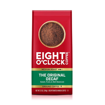 Eight O'Clock Coffee The Original Decaf, 12 Ounce (Pack Of 6) Medium Roast Decaffienated Ground Coffee, Sweet & Fruity