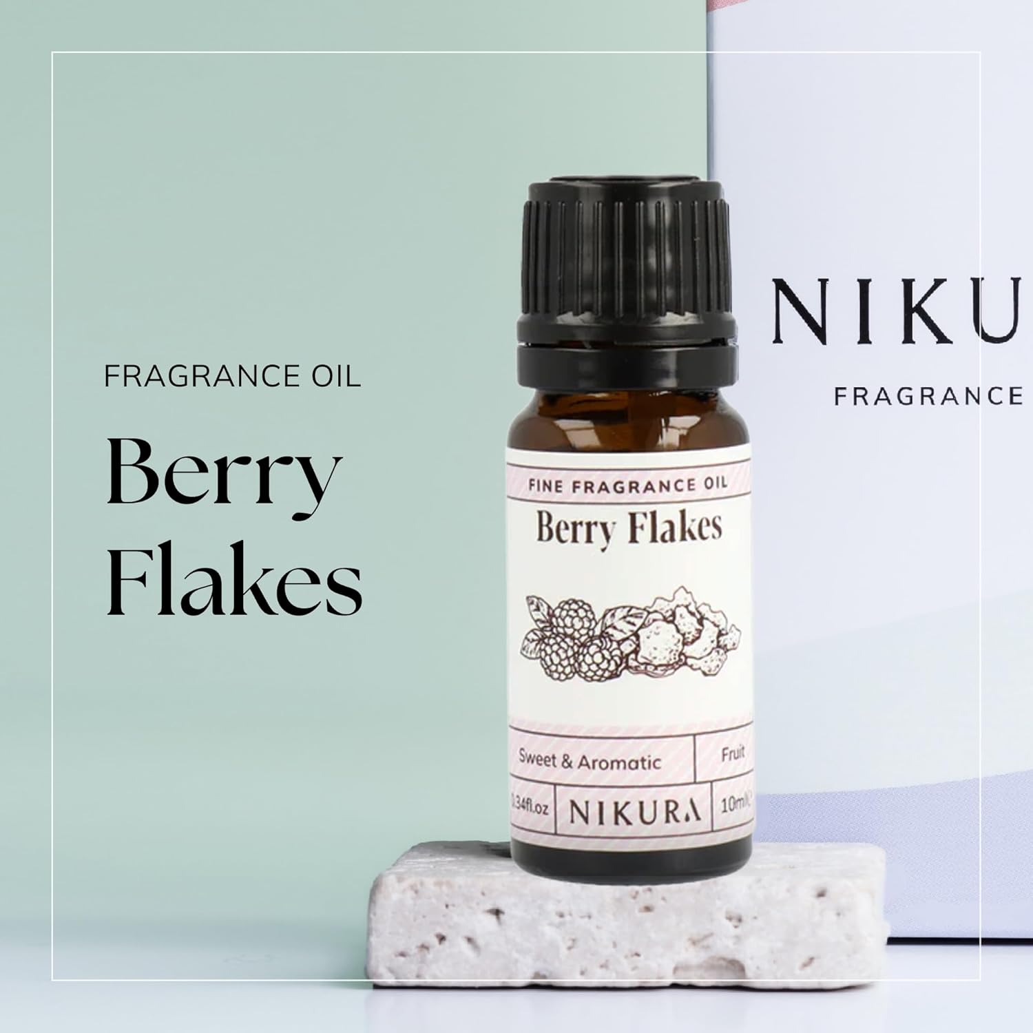 Nikura Berry Flakes Fine Fragrance Oil - 10ml | Perfect for Soap Making, Candle Making, Wax Melts, Diffuser, Burner | Great for use in Bath Bombs, Perfume Oil, Perfume Scents | Vegan & UK Made : Amazon.co.uk: Health & Personal Care