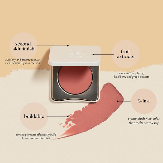 Honest Beauty 2-In-1 Creme Cheek Blush + Lip Color | Ewg Verified, Vegan + Cruelty Free | Rose Pink, .1 Oz