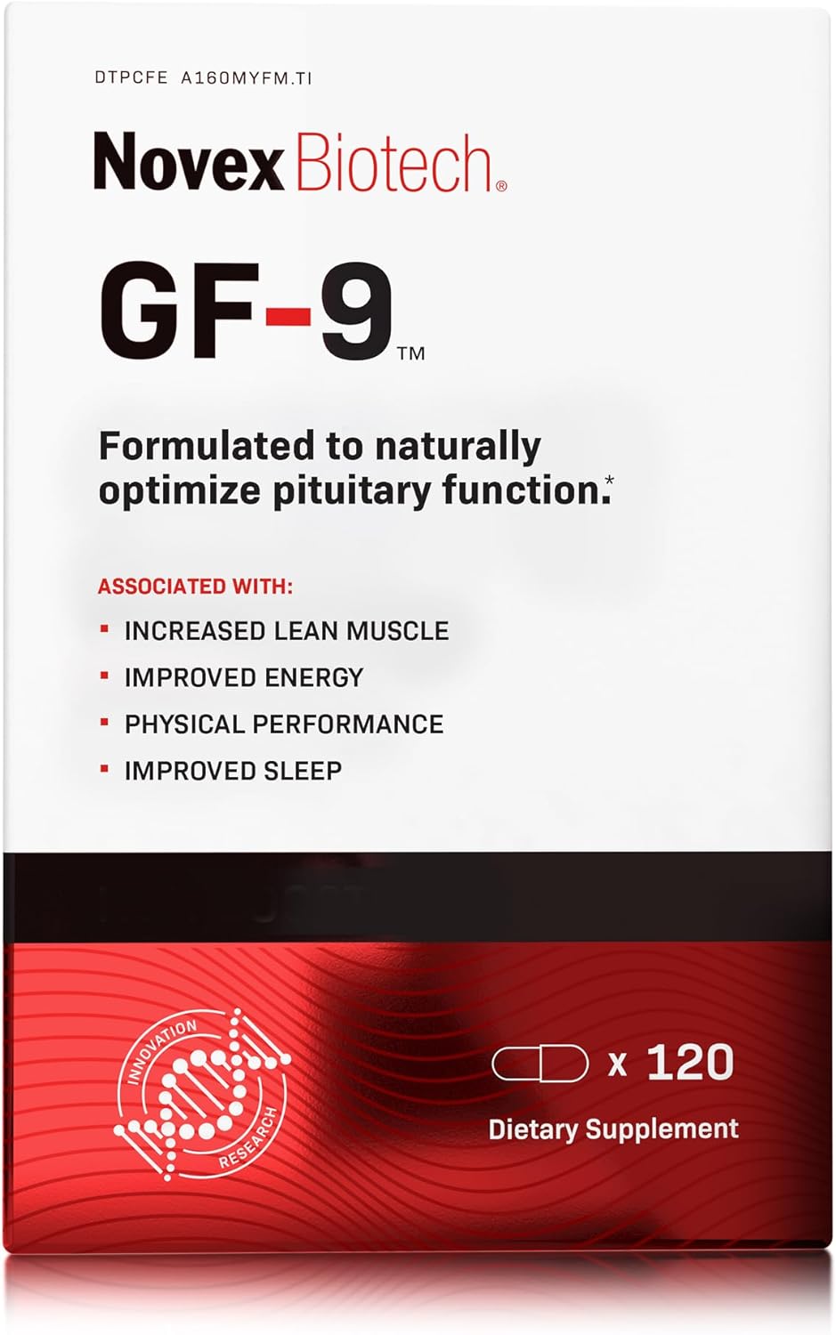 Novex Biotech GF-9  HGH Boosting Supplement for Men - Workout Supplement for Men  Boost Growth Hormone Naturally, 120 Capsules (30-Day Supply)