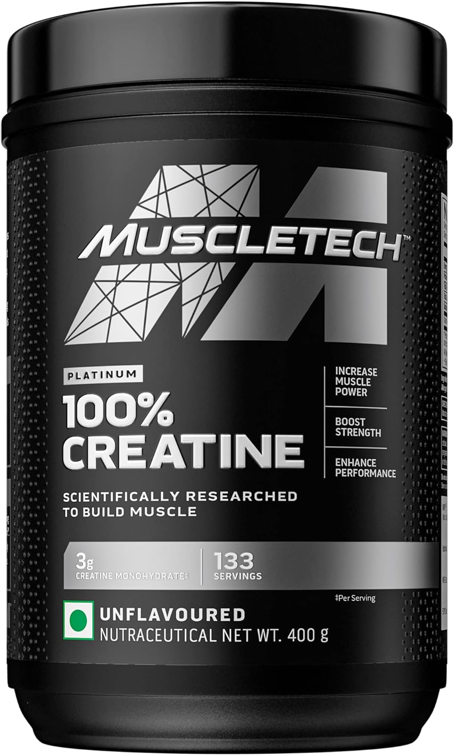 Creatine Monohydrate Powder MuscleTech Platinum Pure Micronized Muscle Recovery + Builder for Men & Women Workout Supplements Unflavored (80 Servings) : Health & Household