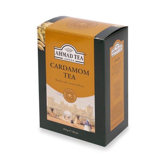 Ahmad Tea Black Tea, Cardamom Loose Leaf, 454G - Caffeinated & Sugar-Free