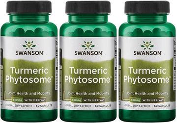 Swanson Turmeric Phytosome With Meriva 500 Milligrams 60 Capsules 3 Pack