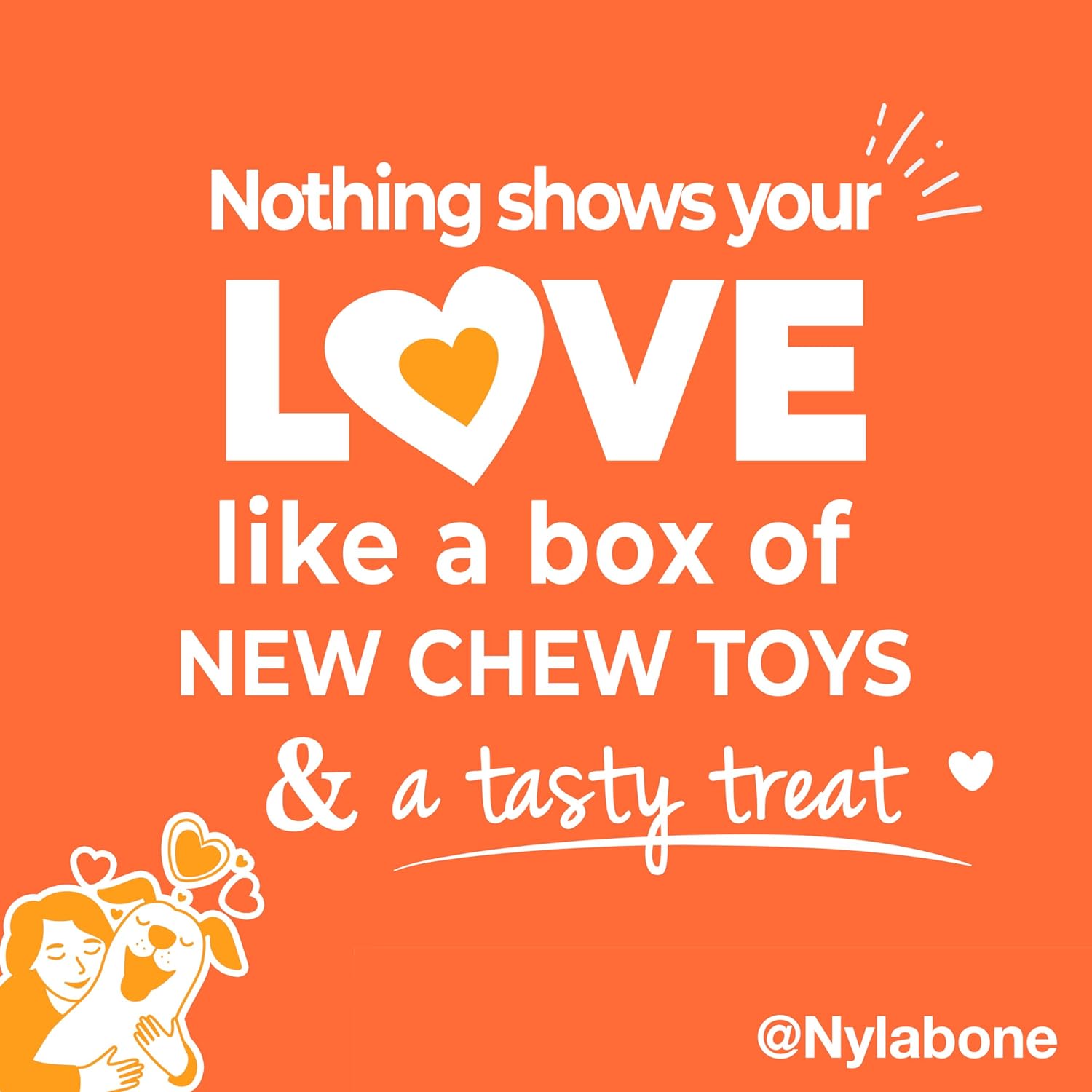 Nylabone Dog Toy Gift Box, Includes 3 Strong Chew Toys and 1 Dog Treat, Chew Toys for Large Dogs, Large/Giant (4 Count)