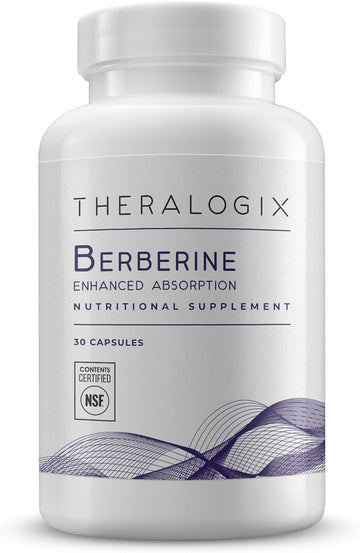 Theralogix Berberine Enhanced Absorption - 30-Day Supply - Made With Berberine Phytosome To Help Support Healthy Metabolism & Hormone Balance* - Nsf Certified - 30 Capsules