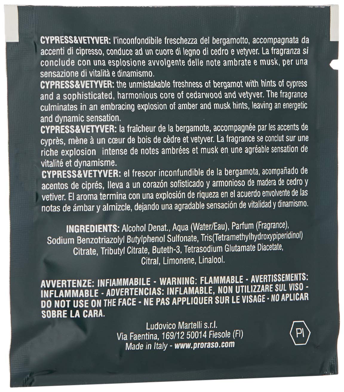 Proraso Refreshing Cologne 6 Piece Tissue Set, Cypress/Vetyver : Beauty & Personal Care