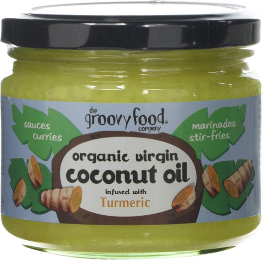 The Groovy Food Company Organic Virgin Coconut Oil Infused With Turmeric, 283Ml