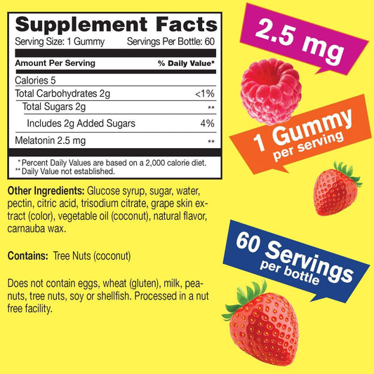 2.5Mg Melatonin Gummies - 60 Count